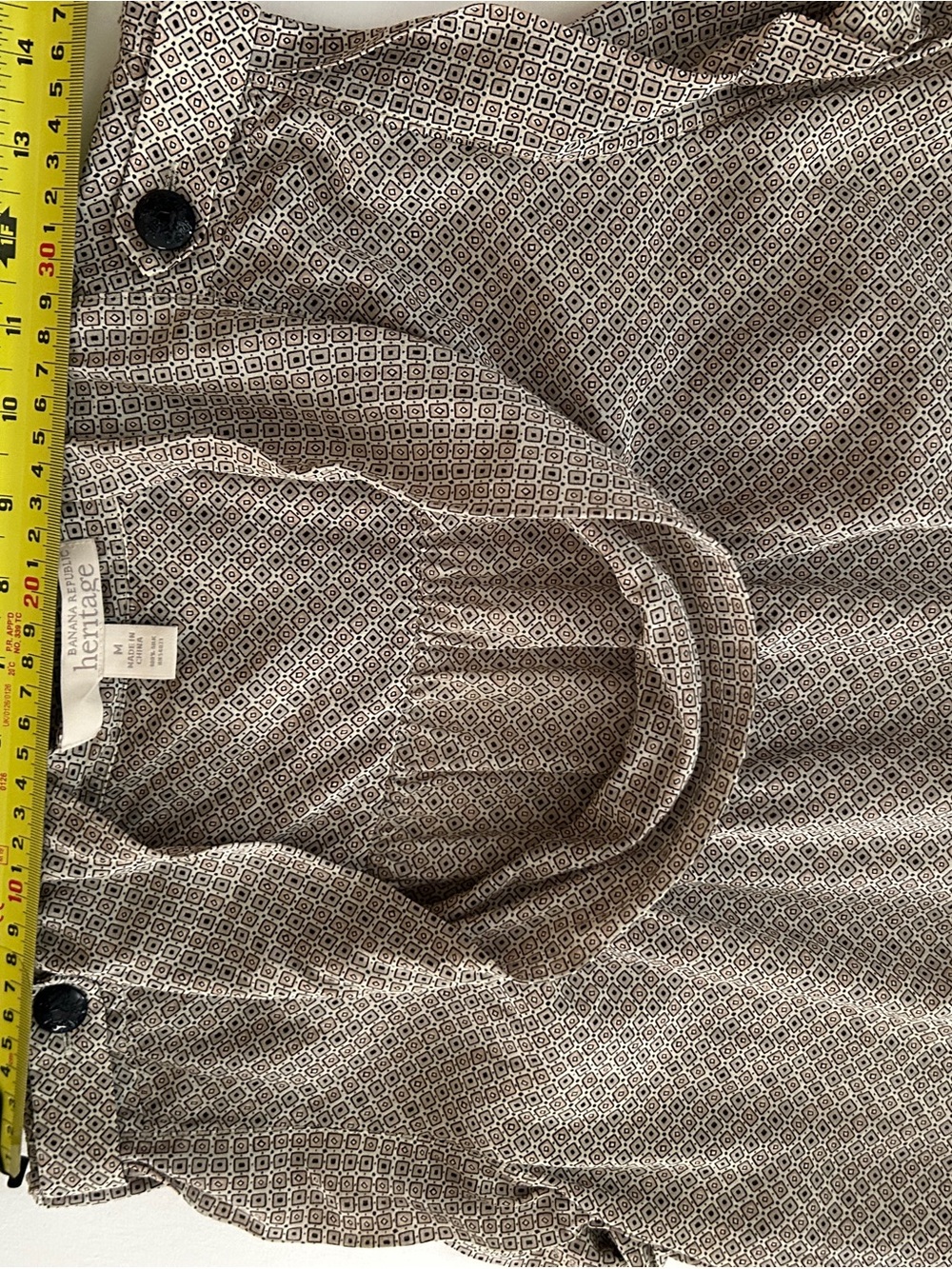 Banana Republic Heritage Sleeveless Cowl Neck Printed Top - Gray - Picture 3 of 5